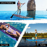 11 Feet Inflatable Stand Up Paddle Board Surfboard with Bag Aluminum Paddle Pump-M