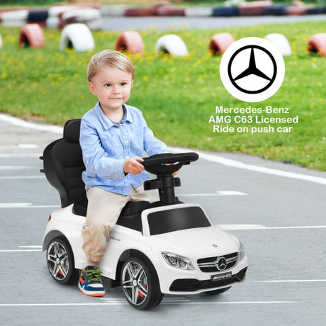 3-in-1 Mercedes Benz Ride-on Toddler Sliding Car-White