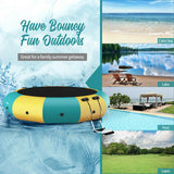 10 Feet Inflatable Splash Padded Water Bouncer Trampoline-Yellow