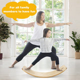 15.5 Inch Wobble Board for Kids and Adults-Natural