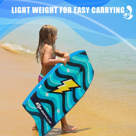 Lightweight Bodyboard with Wrist Leash for Kids and Adults-L