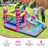 Sweet Candy Inflatable Bounce House with Water Slide and 480W Blower