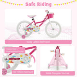 Kids Bicycle 18 Inch Toddler and Kids Bike with Training Wheels for 6-8 Year Old Kids-Pink