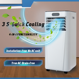 10000 BTU 4-in-1 Portable Air Conditioner with Dehumidifier and Fan Mode-White