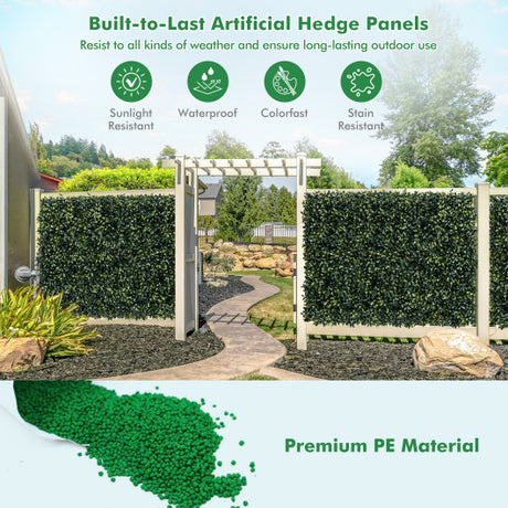 12 Pieces Artificial Peanut Leaf Hedges Panels