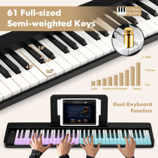 61 key hotsell keyboard size