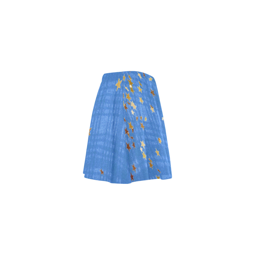 Blue plaids N stars Skater Skirt by Stardust