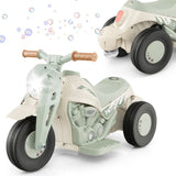 6V Kids Electric Ride on Motorcycle with Bubble Maker and Music-Beige
