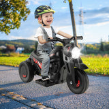 6V Kids Electric Ride on Motorcycle with Bubble Maker and Music-Black