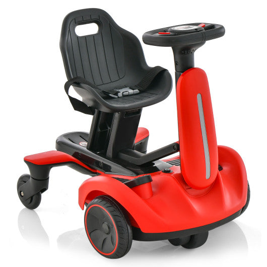 6V Kids Ride on Drift Car with 360° Spin and 2 Adjustable Heights-Red