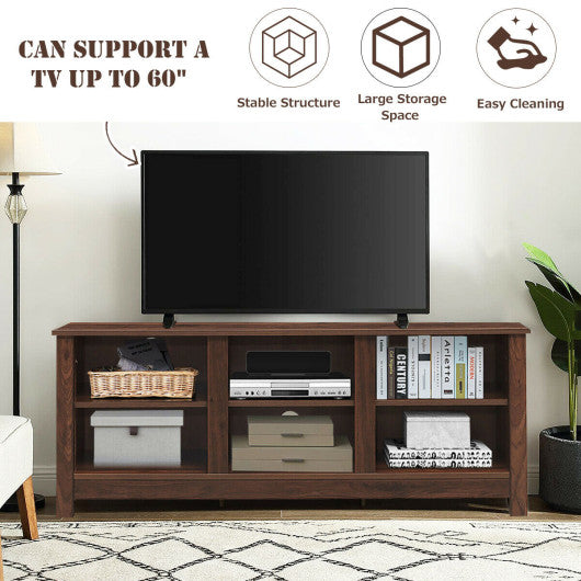 60 Inch  Entertainment TV Stand Cabinet-Brown