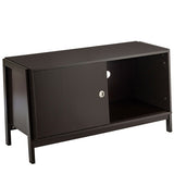 TV Stand Modern Entertainment Cabinet with Sliding Doors-Dark Brown