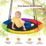 40-Inch Flying Saucer Tree Swing Outdoor Play Set with Easy Installation Process for Kids