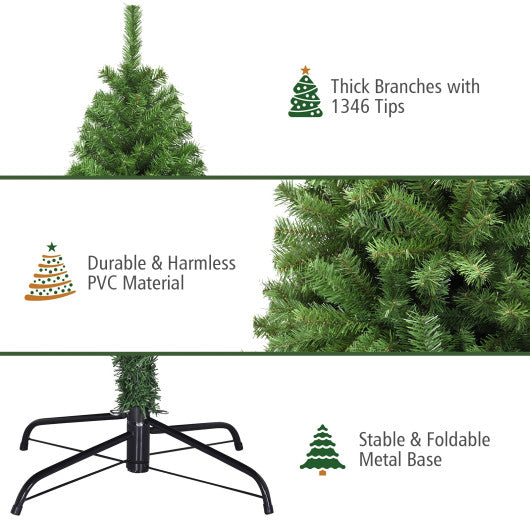 PVC Artificial Christmas Tree Premium Hinged-7.5 ft