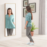 59''Full Length Mirror Large Rectangle Bedroom Mirror-Golden