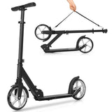 Lightweight Folding Kick Scooter with Strap and 8 Inches Wheel-Black