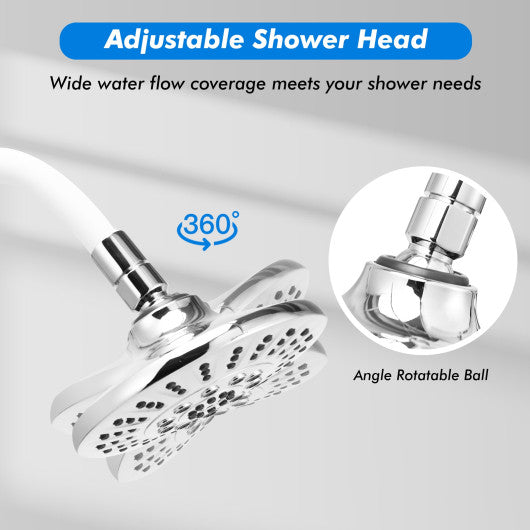 High Pressure Combo Handheld Shower Head-White