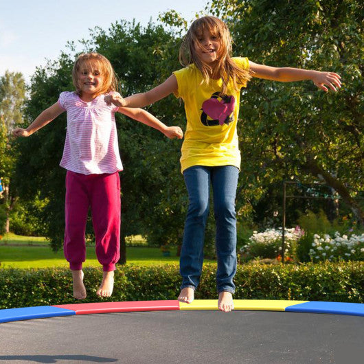14 Feet Waterproof and Tear-Resistant Universal Trampoline Safety Pad Spring Cover-Multicolor
