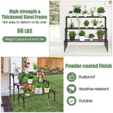 3 Tier Outdoor Metal Heavy Duty Modern for Multiple Plant Display Stand Rack