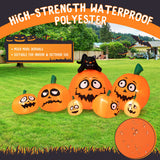 9.5 Feet Inflatable Pumpkin Combo Decoration with Black Cat and Built-in LED Lights