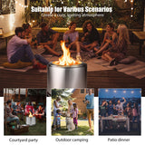 18.5 Inch Smokeless Fire Pit with Waterproof Cover