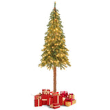 6 Feet Pre-Lit Artificial Christmas Tree with 442 Branch Tips and 175 Lights