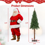 6 Feet Pre-Lit Artificial Christmas Tree with 442 Branch Tips and 175 Lights