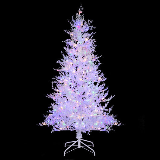 6 Feet Artificial Xmas Tree with 383 PE Branch Tips and 300 LED Lights