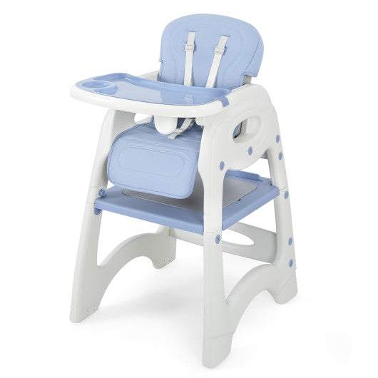 6-in-1 Baby High Chair with Removable Double Tray-Blue