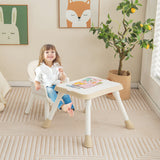 6-in-1 Convertible Baby High Chair with Removable Double Tray and PU Cushion-Beige