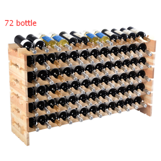 Wooden Bottle Rack Wine Display Shelves for 72 Bottles Aiden s