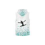 Athlete superstar, printed sleeveless Hoodie with zipper by Stardust