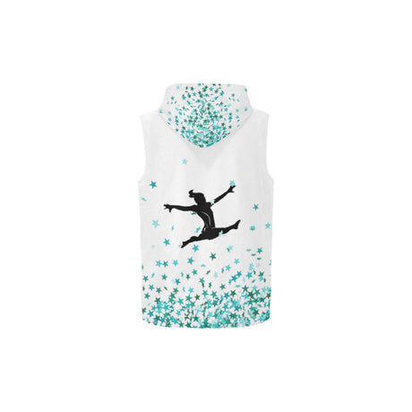 Athlete superstar, printed sleeveless Hoodie with zipper by Stardust
