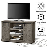 Sliding Barn TV Stand Console Table-Gray