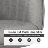 Fabric Swivel Accent Chair with Beech Wood Legs