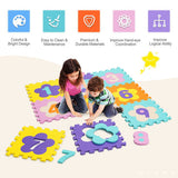 75 Pieces Baby Foam Interlocking Play Mat with Fence with Detachable Numbers