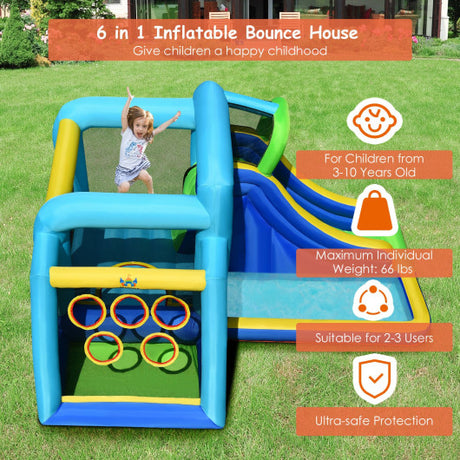 5-in-1 Kids Inflatable Climbing Bounce House without Blower