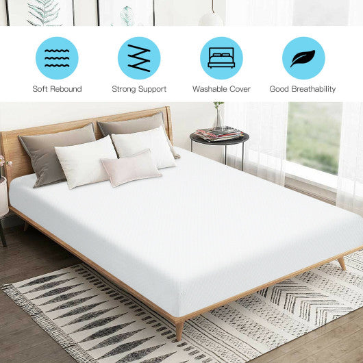 10 Inch Air Foam Pressure Relief Bed Mattress with Jacquard Soft Cover-Full Size