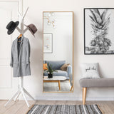 59''Full Length Mirror Large Rectangle Bedroom Mirror-Golden