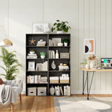 5-Shelf Storage Bookcase Modern Multi-Functional Display Cabinet Furniture-Black