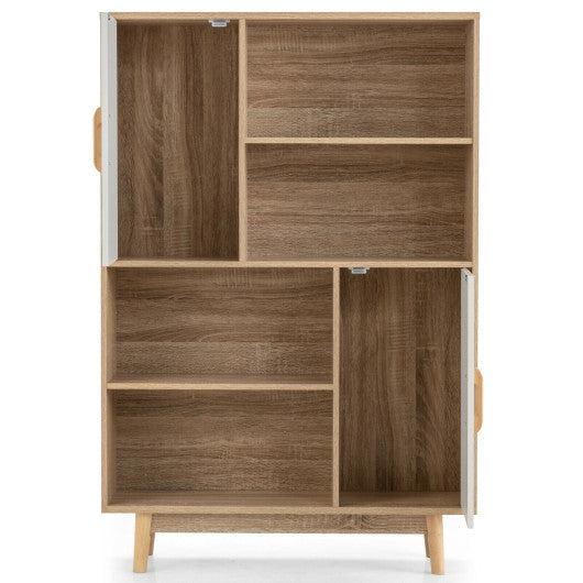 Sideboard Storage Cabinet with Door Shelf-White