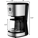 12-cup LCD Display Programmable Coffee Maker Brew Machine