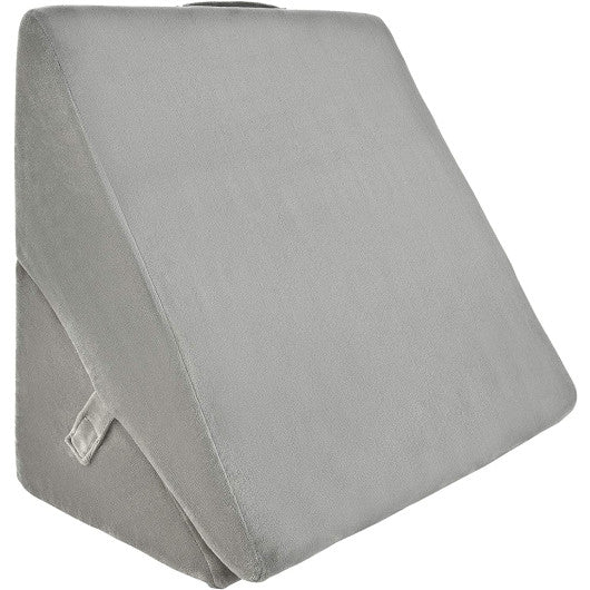 Adjustable Memory Foam Reading Sleep Back Support Pillow-Gray