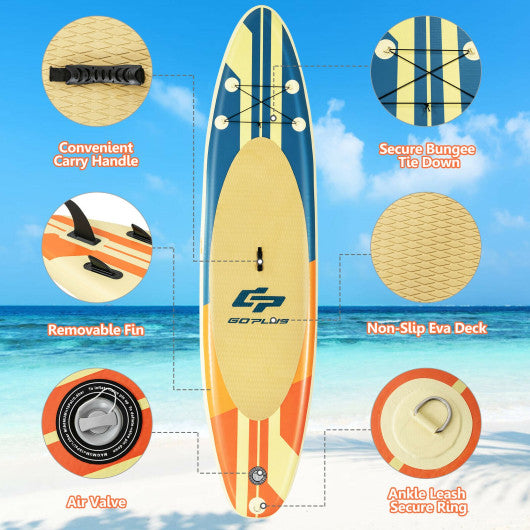 Inflatable Stand Up Paddle Board Surfboard with Bag Aluminum Paddle and Hand Pump-M