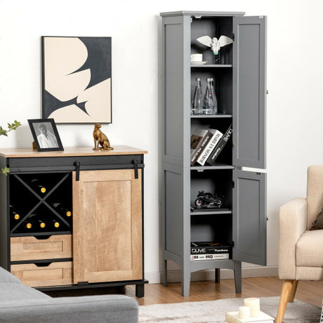 Freestanding Bathroom Storage Cabinet for Kitchen and Living Room-Gray