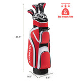 10 Pieces Ladies Complete Golf Club Set with Alloy Driver-Red