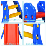 2 Step Indoors Kids Plastic Folding Slide with Basketball Hoop