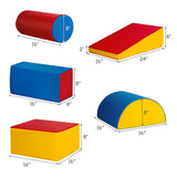 5-Piece Set Climb Activity Play Safe Foam Blocks-Red