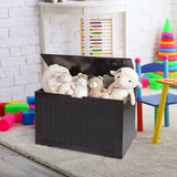 Wooden Toy Box Kids Storage Chest Bench -Brown