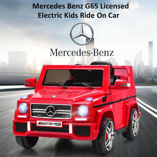 Mercedes Benz G65 Licensed Remote Control Kids Riding Car-Red